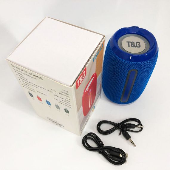 Портативна Bluetooth-колонка TG653 USB з ремінцем. UC-993 Колір: синій | Зображення 1
