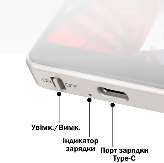 Магнітний екран/монітор для смартфонів із динаміками на задню панель телефона для селфі та блогу Fotorgear X40 | Зображення 2