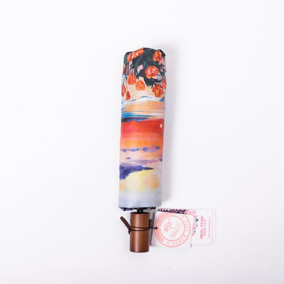 Парасолька механічна елегантна з принтом міцна надійна з поліестеру діаметр 100 см HP-23-14ML | Зображення 2