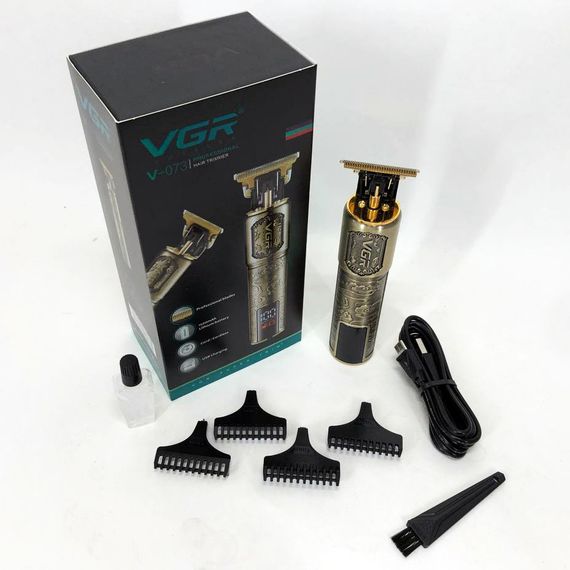 Машинка для стрижки волосся VGR V-073 акумуляторний бездротовий триммер для бороди VT-303 та вусів | Зображення 6
