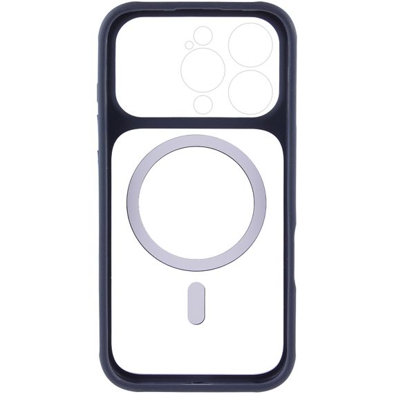 Чохол TPU+PC GETMAN Moon Clear with Magnetic Fit для Apple iPhone 16 Pro (6.3") Blue | Зображення 2