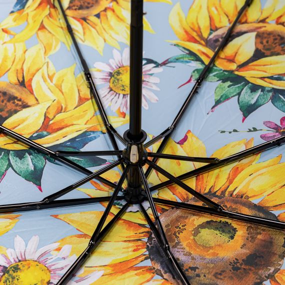 Парасолька механічна елегантна з принтом міцна надійна з поліестеру діаметр 100 см Жовтий HP-23-14Y | Зображення 9