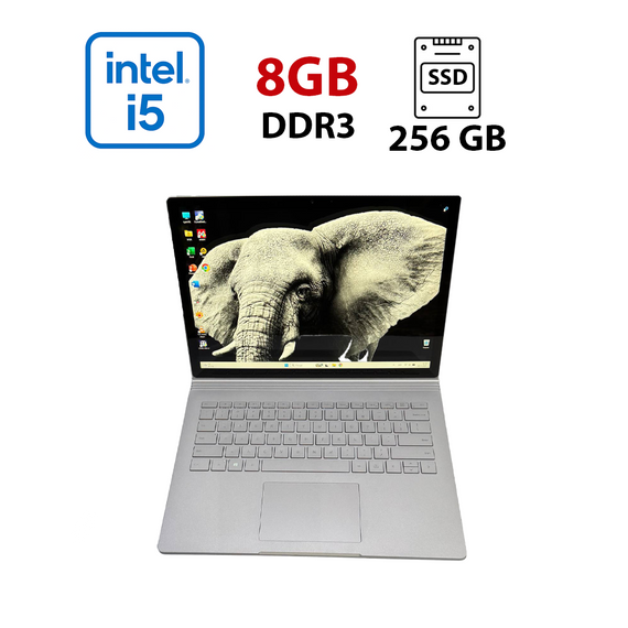 Ультрабук-трансформер Microsoft Surface Book 2 / 13.5" (3000x2000) IPS Touch / Intel Core i5-7300U (2 (4) ядра по 2.6 - 3.5 GHz) / 8 GB DDR3 / 256 GB SSD / Intel HD Graphics 620 / WebCam б/у