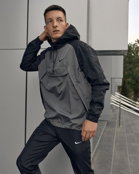 Анорак чоловічий "House" Nike чорно-сірий | Зображення 2