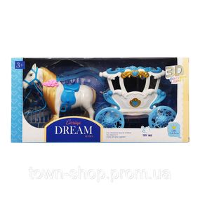 Игрушка карета 686-817 33см, с лошадью, заколочка