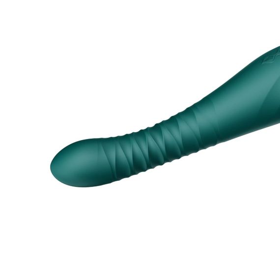 Смартвібратор-пульсатор Zalo — King Turquoise Green, кристал Swarovski Sex Aura | Зображення 6