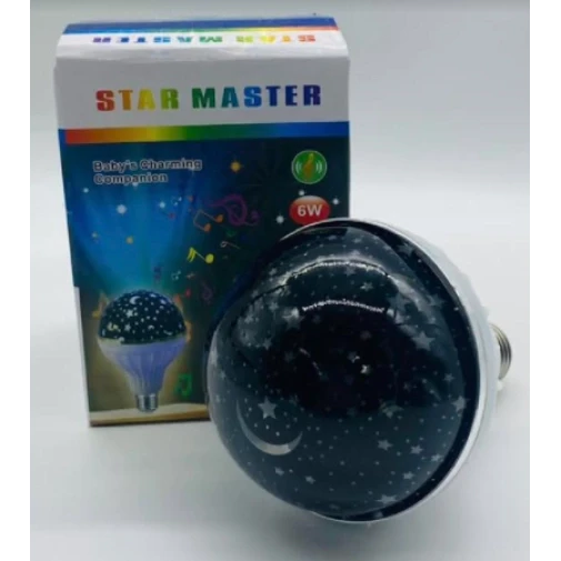Лампа проєктор зоряного неба на патрон Master Bulb601-HX 6Вт, нічник, 3 кольори світіння, 220 В | Зображення 5
