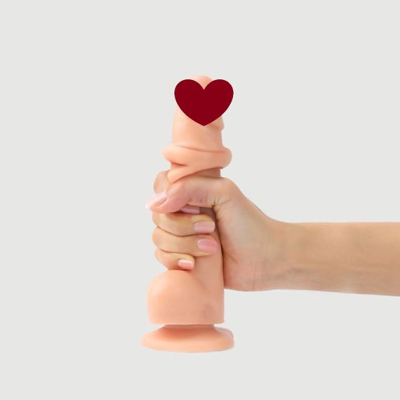 Реалістичний фалоімітатор Strap-On-Me Sliding Skin Realistic Dildo Vanille XXL, ефект рухливої шкіри sexstyle