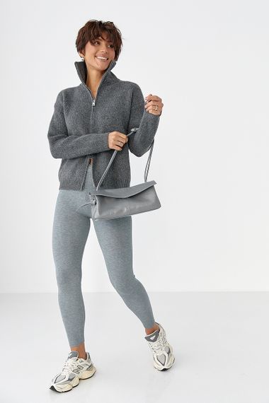 Жіночі трикотажні лосини - сірий цвет, ONE SIZE (є розміри) | Зображення 2