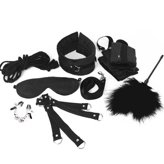 Набор БДСМ Art of Sex - Soft Touch BDSM Set, 9 предметов, Черный | Зображення 2