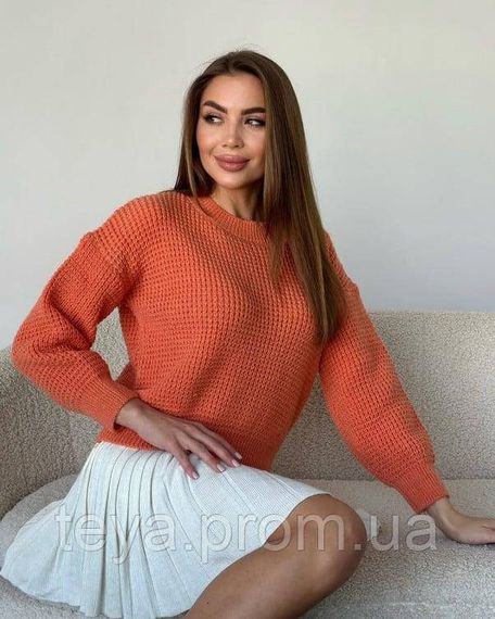 Свитер цвет коралловый размеры S, M FI_009125 | Зображення 1