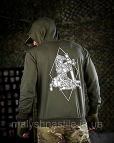 Тактическая худи MAKLIN миномет олива ДЛ7061