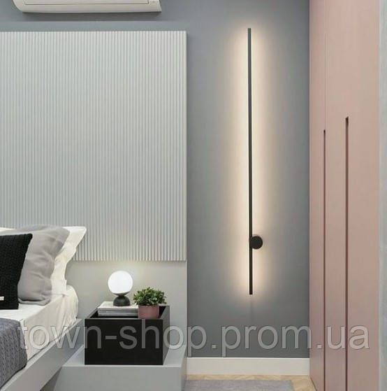 Бра настенное LED WJ018/1000-bk-k Черный 10х5х100 см.