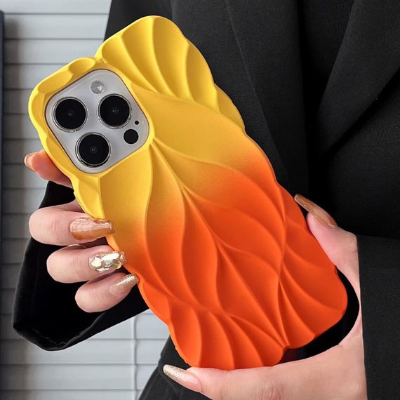 TPU чохол Leaf для Apple iPhone 15 Pro Max (6.7") Yellow / Orange | Зображення 1