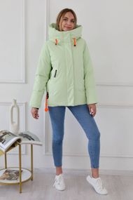 Жіноча куртка з капюшоном колір м'ята р.XXL 445449