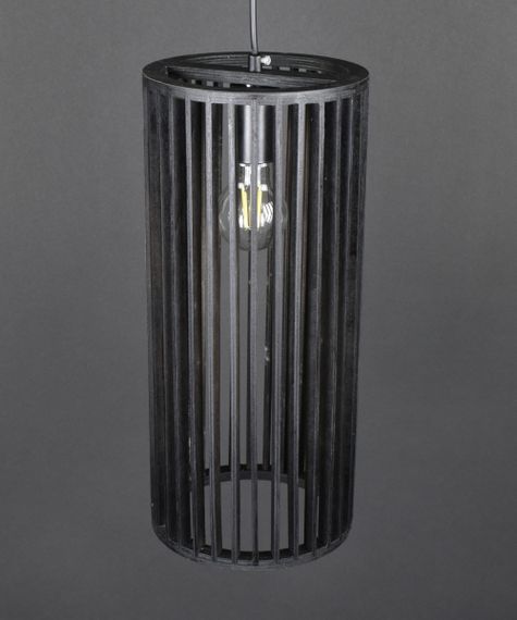 Люстра підвісна на 1 лампочку 27825 Чорний 45-200х18х18 см. | Зображення 4