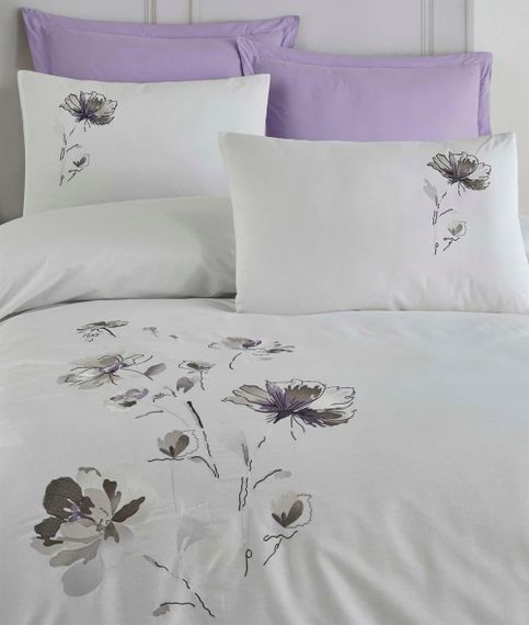 Постельное белье Altinbasak Nakisli Ranforse 200 х 220 см Lizay Puce | Зображення 1