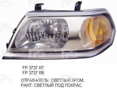 Фара Mitsubishi Pajero Sport 00-08 правая (FPS) рант под покрас 8301A312HA