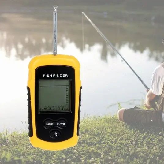 Ехолот Fish Finder портативний для берега та човна відображення риби та рельєфу дна