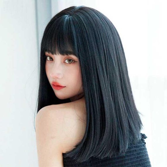 Парик длинное каре "Брюнетка" - 43 см | Зображення 1