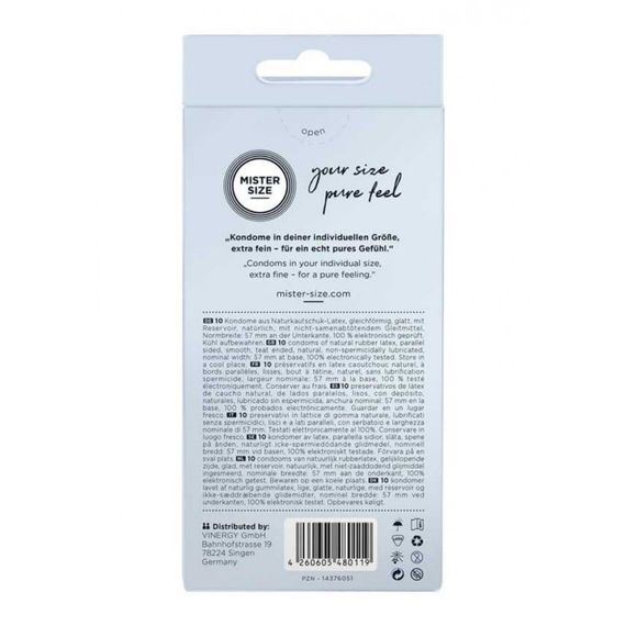 Презервативи Mister Size 57mm pack of 10 | Зображення 1