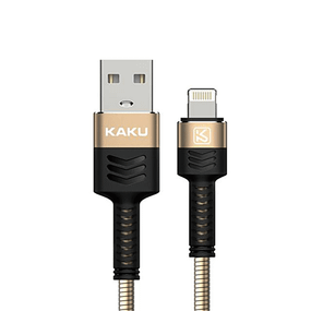 USB кабель Kaku KSC-069 USB - Lightning 1m, металлическая оплетка - Gold