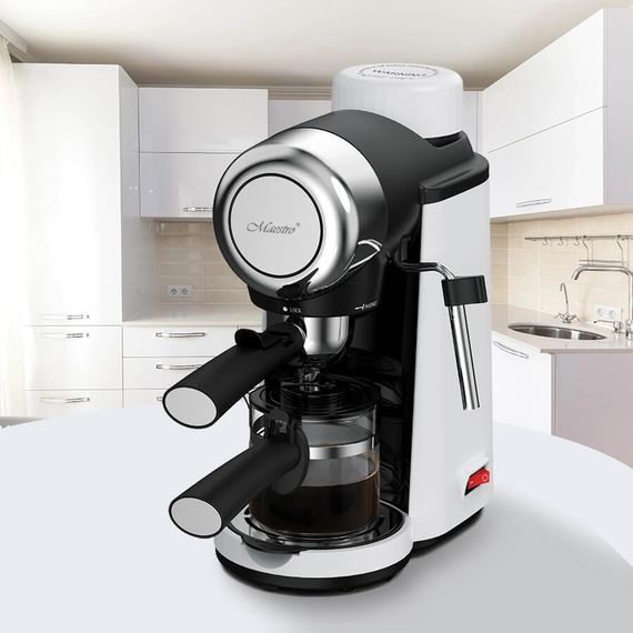 Кофеварка рожковая Maestro MR-410 для эспрессо и капучино, кофемашина для дома | Зображення 1