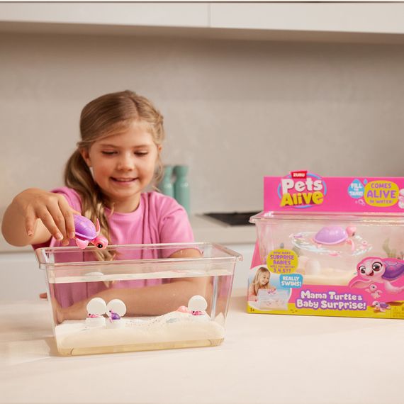 Інтерактивний ігровий набір Мама черепаха із сюрпризом Pets & Robo Alive 9560 "Mama & Baby Surprise" | Зображення 1