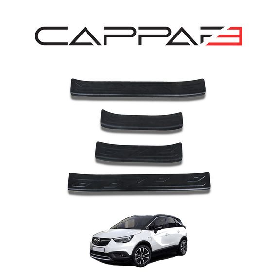 Накладки на дверні пороги EuroCap (4 шт, ABS) для Opel Crossland X | Зображення 2