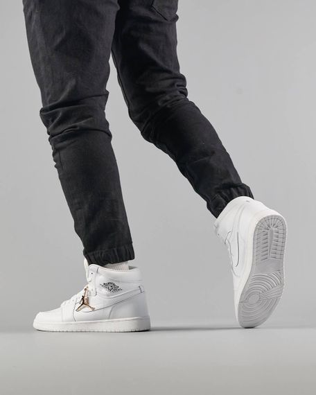 Чоловічі кросівки N-ike Air Jordan 1 High All White 44 28.0 см | Зображення 2