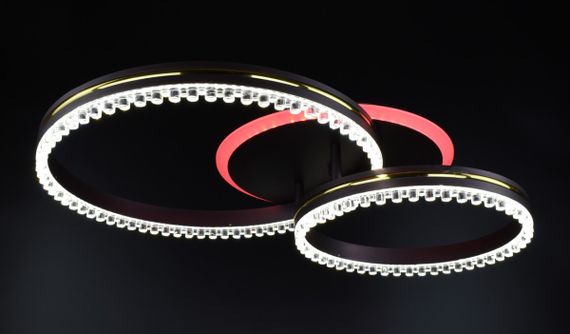 Люстра світлодіодна стельова LED світильник для квартири на стелю лед з пультом 26029 Коричневий 12х40х61 см. | Зображення 9