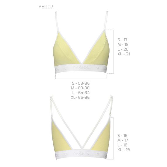 Спортивний топ з подвійними бретелями Passion PS007 TOP yellow, size S | Зображення 4