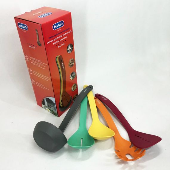 Набір кухонних речей Magio MG-1123 5 предметів, Силіконовий кухонний набір кухарів | Зображення 7