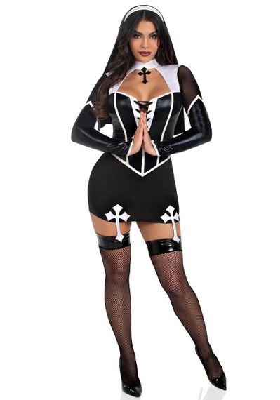 Костюм черниці Leg Avenue Holy Hottie Dress S Sex Aura | Зображення 3