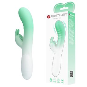 Вибромассажер серии Pretty Love - CERBERUS Rabbit Vibrator Light green, BI-014795-A1B sexstyle
