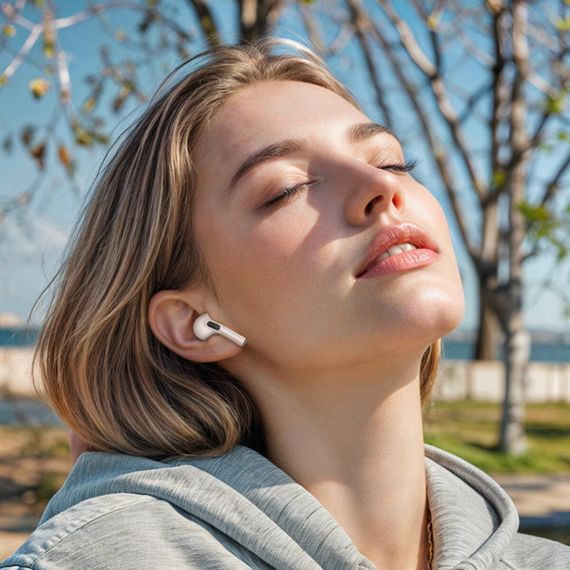 Беспроводные наушники BOROFONE BW84 Dream true wireless BT headset White | Зображення 4