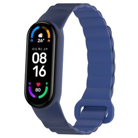 Ремінець Dual-color Magnetic для Xiaomi Mi Band 7/6/5/4/3 Navy Blue / Blue
