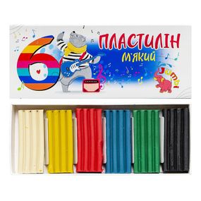 Набор для твочества Пластилин КТ 230601, 6 цветов , 108 грамм