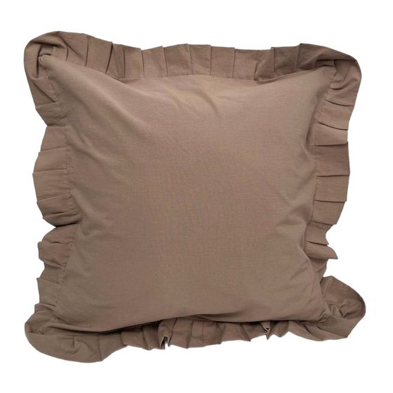 Наволочка декоративна з рюшами Stonewash Beige SoundSleep 45х45 см