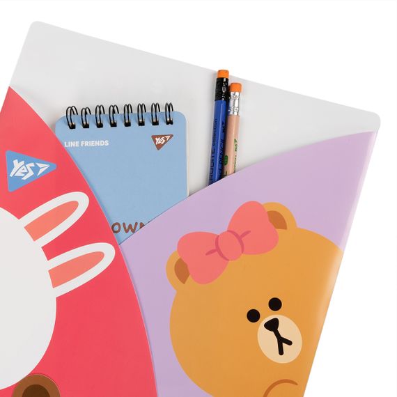 Папка-куток А4 YES Line Friends 492084 22х31 см | Зображення 1