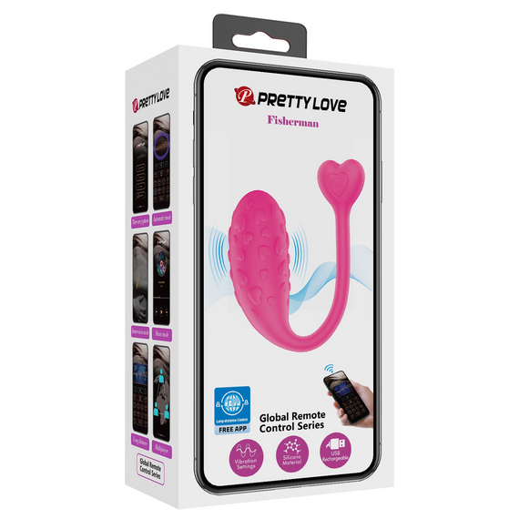 Віброяйце кероване смартфоном Pretty Love - Fisherman Pink Mobile APP, BI-300016HP sexstyle | Зображення 9