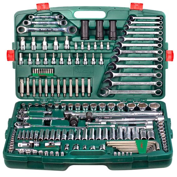 Набор инструмента 163 предмета 1/4", 3/8",1/2" HANS (ТК-163)