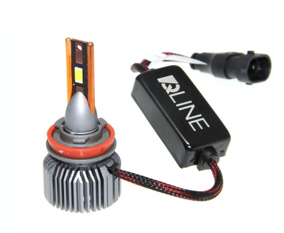 Комплект світлодіодних ламп QLine Ultra +200% 55W H11 (H8/H9/H16) 6000K (2шт) 12V | Зображення 2