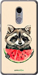 Чохол на Xiaomi Redmi Note 4 Єнотик з кавуном "4605u-352-2448"