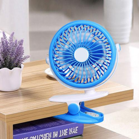 Мінівентилятор USB з прищіпкою та функцією розпилювання води Mini fan AND, акумуляторний + USB | Зображення 1
