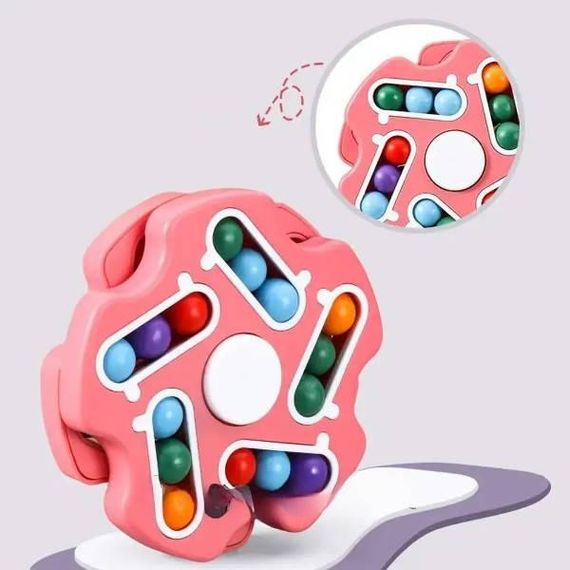 Спіннер дитячий розвиваючий антистрес Finger Top Cube Рожевий