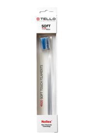 Зубна щітка Tello 4920 Soft White, d 0.12mm, синій
