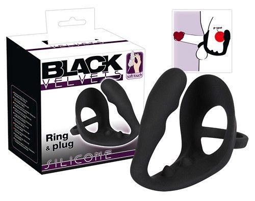 Кільце зі стимулятором промежини та простати Sex Aura