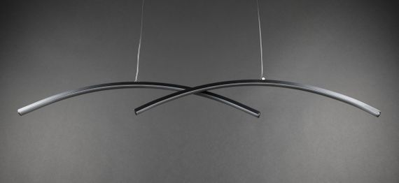 Люстра світлодіодна підвісна LED світильник для квартири на стелю лед 27843 Чорний 20-150х6х100 см. | Зображення 4