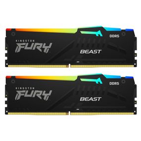 Модуль памяти для компьютера DDR5 32GB (2x16GB) 6000 MHz Beast RGB Kingston Fury (ex.HyperX)